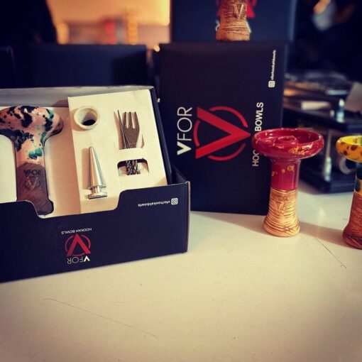 V For Hookah Bowls Set - Lüle Çatal İğne Tıkaç Conta - Görsel 2